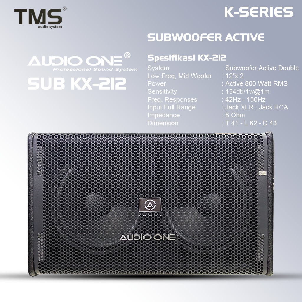 Subwoofer Aktif Double 12Inch Audio One KX-212A | TMSAUDIO