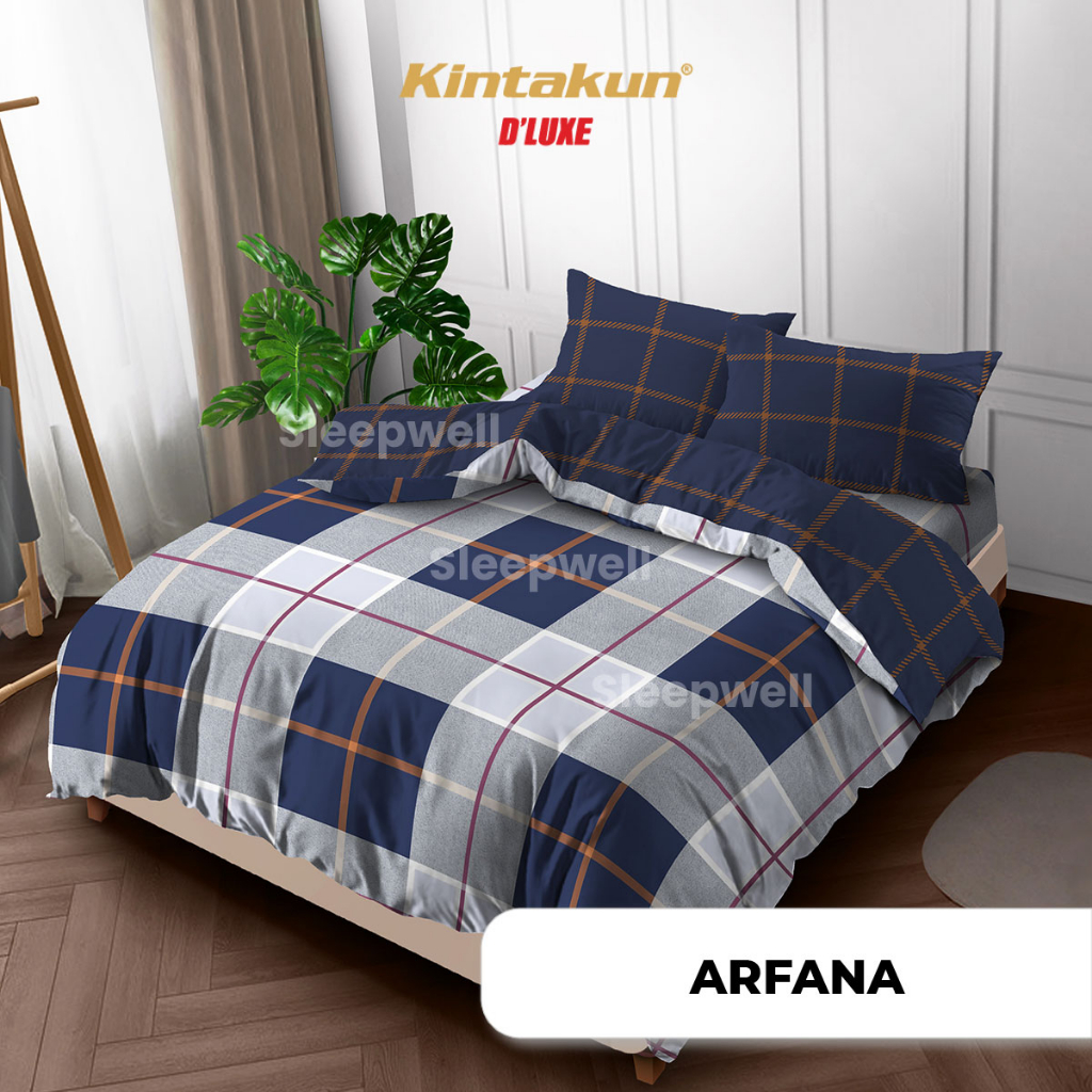 KINTAKUN BEDCOVER + Sprei 180x200 / 160x200 TINGGI 30 FITTED FLAT Agnesia Amerta Arnita