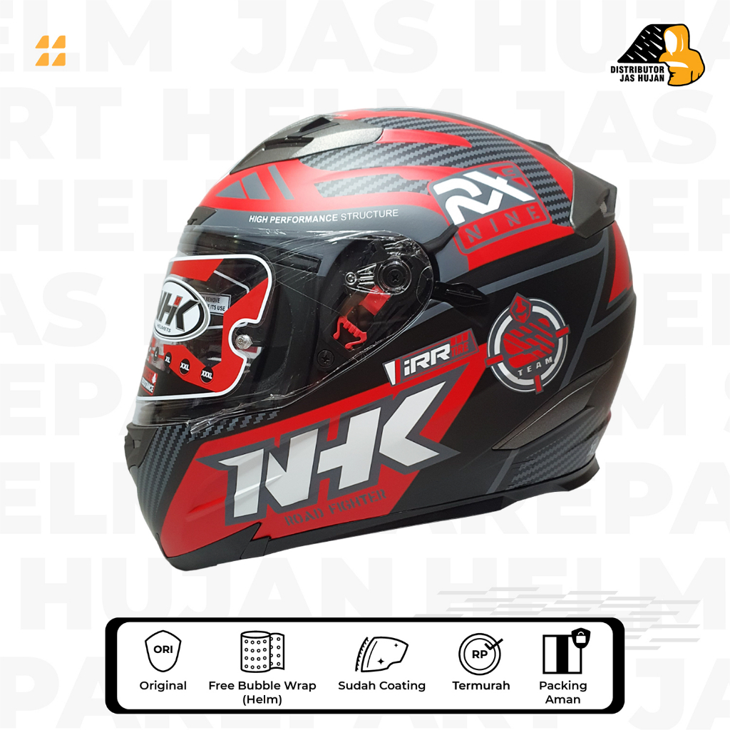 Helm NHK RX9 Navy - Black Red