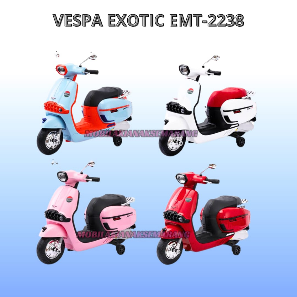 Motor Vespa Aki Exotic Emt-2238 Mainan Anak Murah Motor Vespa