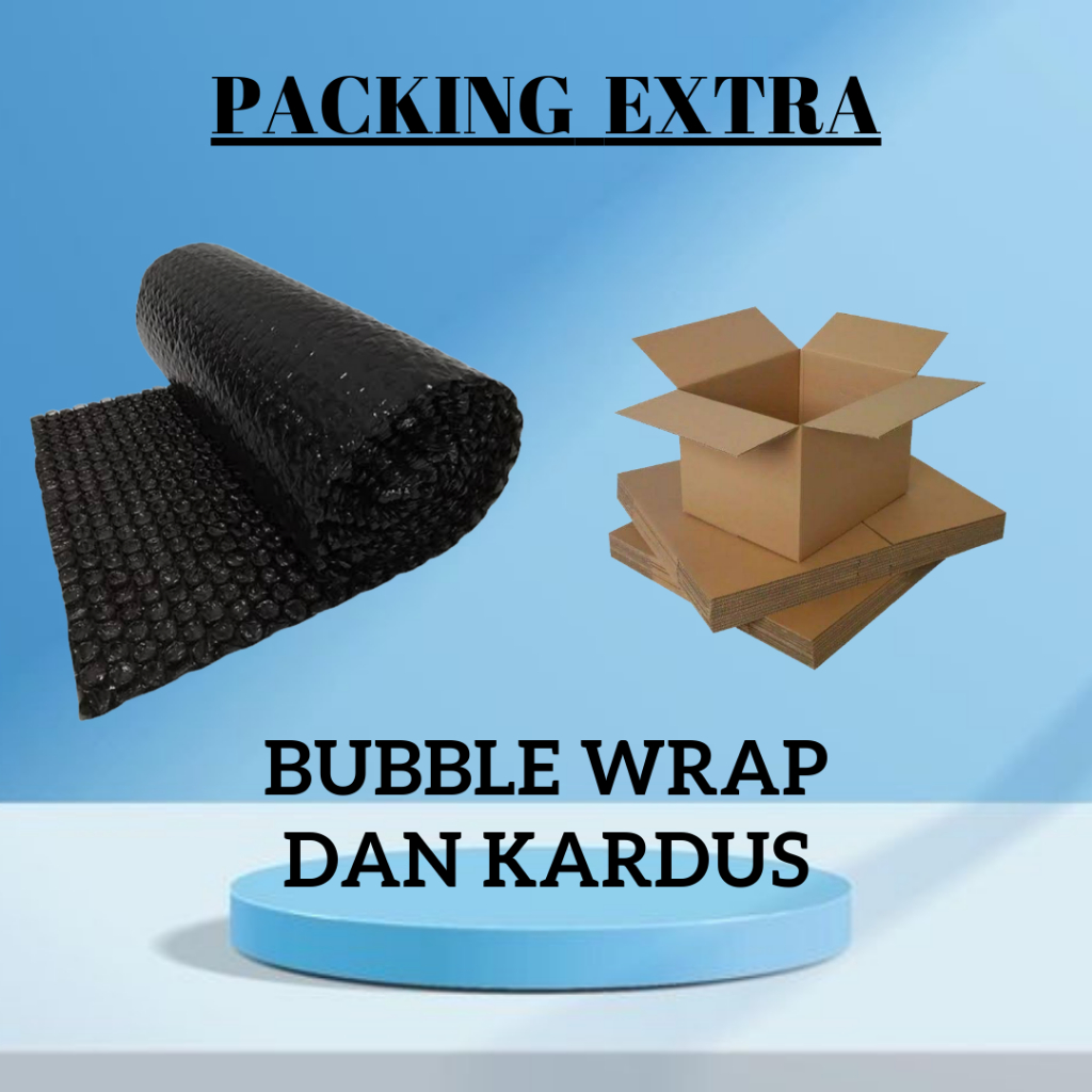 

Packing Tambahan Extra Aman Bubble Wrap Dan Dus