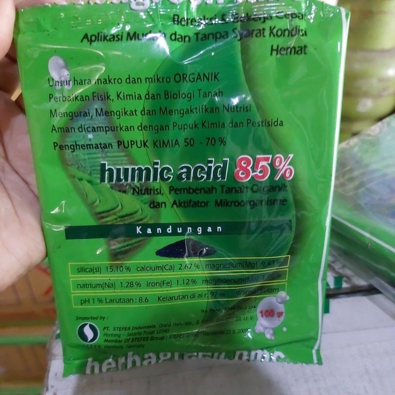 Pupuk organik pembenah tanah/Ph tanah Humic acid 85%