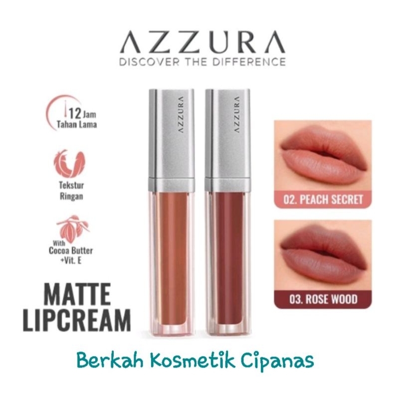 Azzura Matte Lipcream Lipstik Azzura Cair Produk Dijamin Original