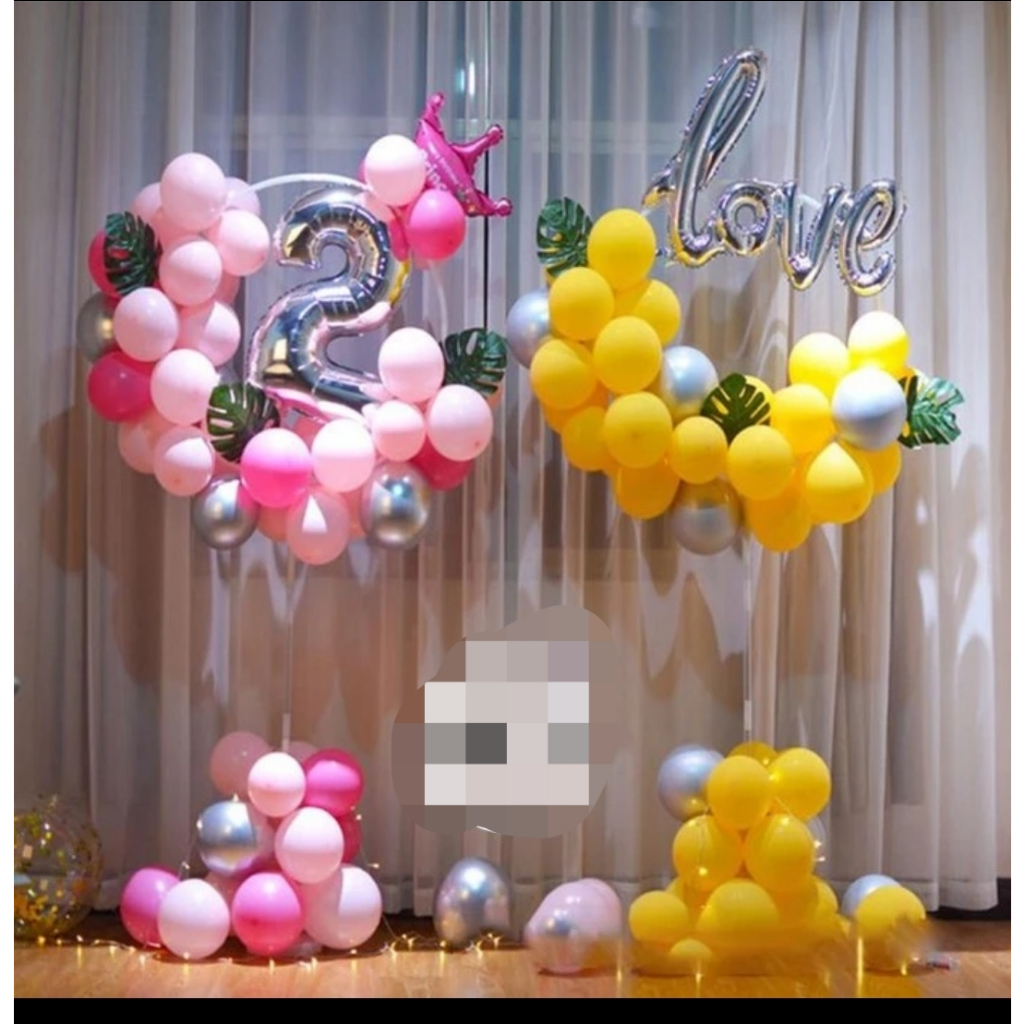 tiang dekorasi balon melingkar STANDING STICK BALON ring 163 CM ULTAH DEKORASI DUDUKAN BALON BULAT