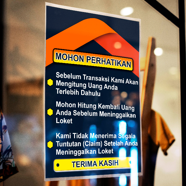 

POSTER / STIKER PERHATIAN AGEN BRILINK BRI BSI MANDIRI