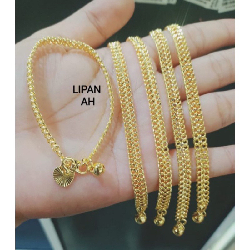 gelang lipan replika emas lapis emas