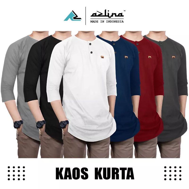 kaos kurta Pakistan pria dewasa | koko kurta muslim 3/4 bahan
