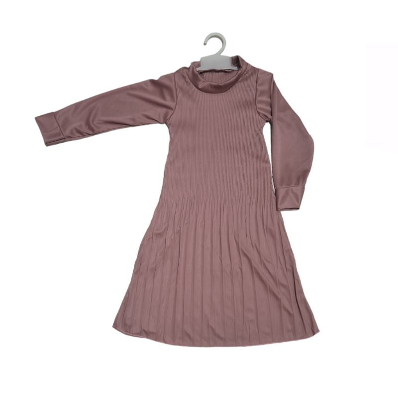 Dress Plisket Anak Lengan Panjang / Gamis Anak / Dress Anak