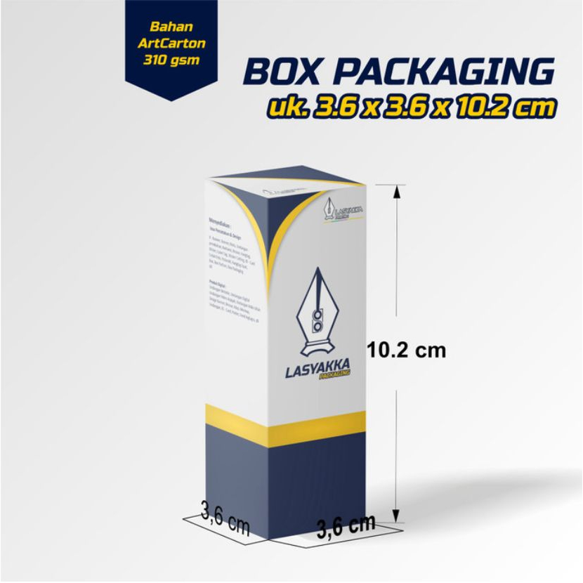 

box packaging ukuran 3,6 x 3,6 x 10,2 custom full color / dus toner custom design / dus skincare / dus sabun cair / box skincare / box toner / box custom design