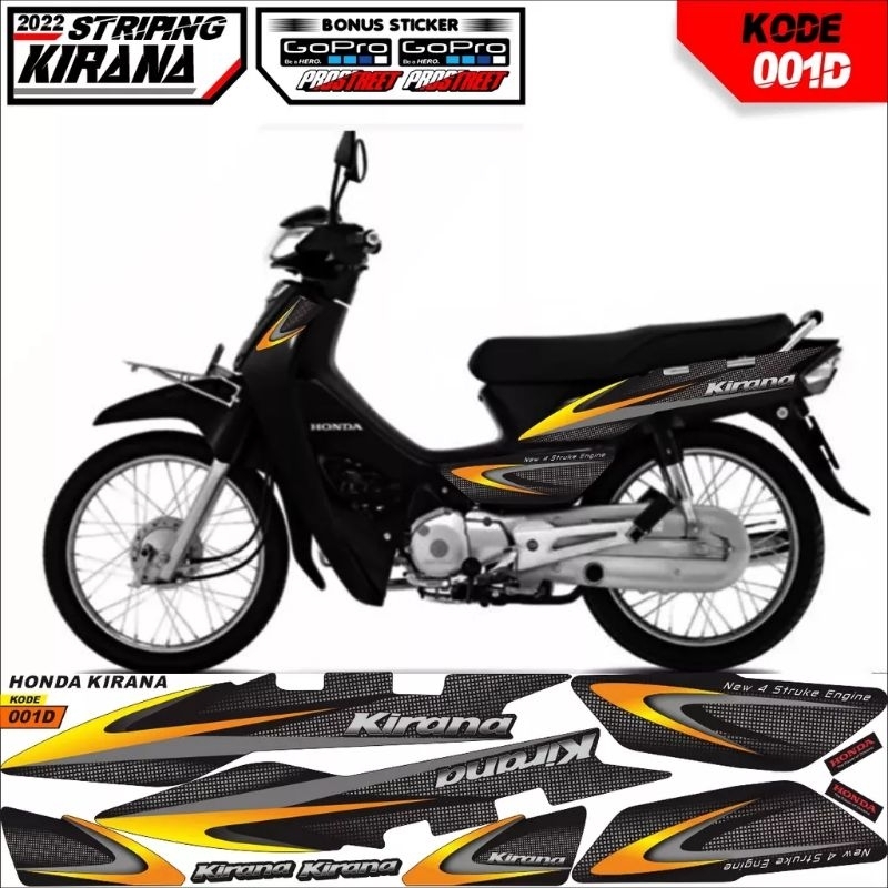 Striping sticker variasi Honda Kirana 125 Stiker decal custom wave kirana