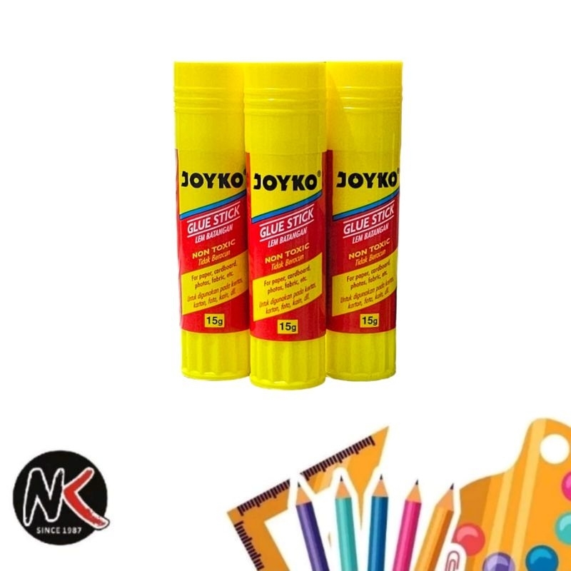 

Lem Stik/Glue Stick/Lem kertas/Lem putar (puter) JOYKO 15 Gram