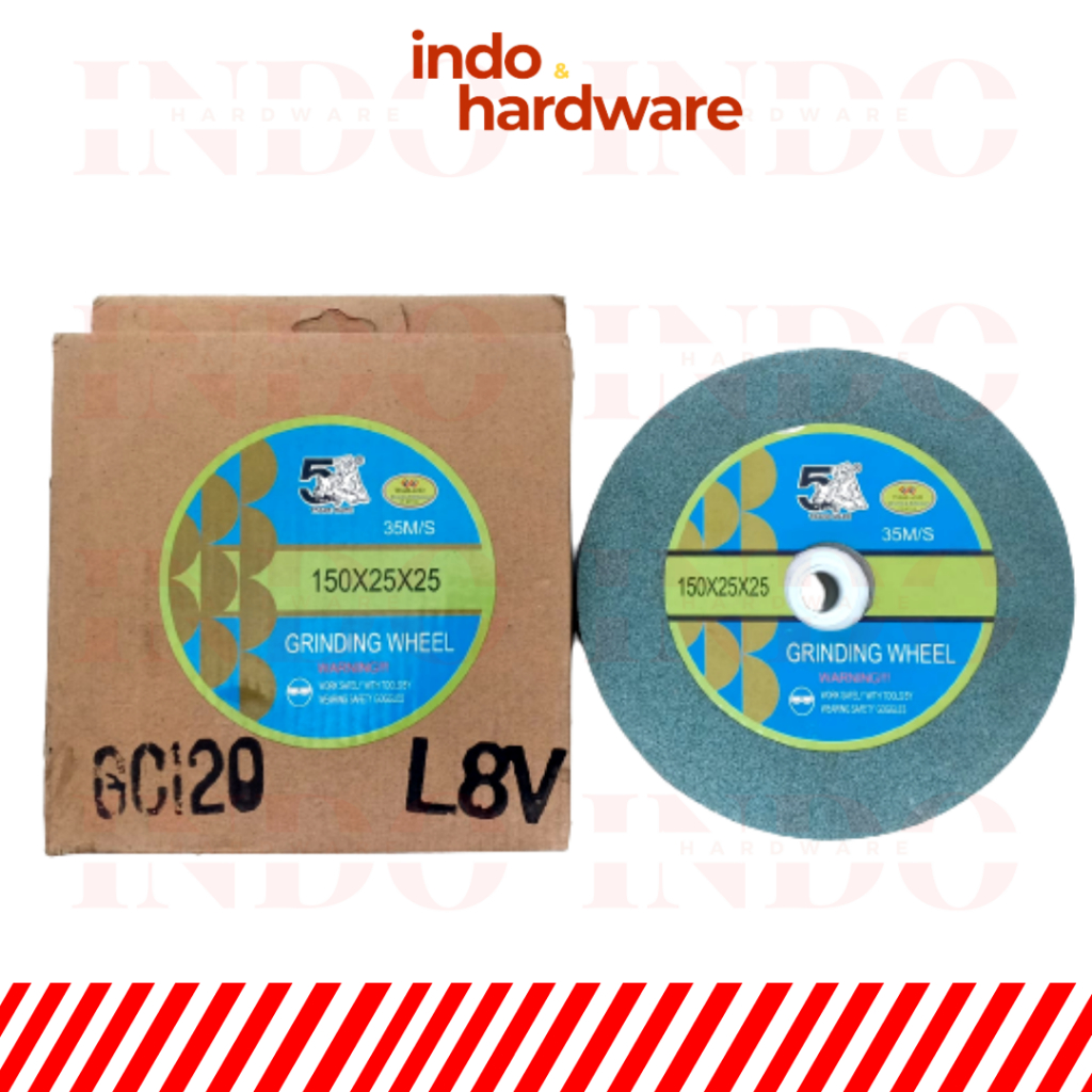 BATU GRENDA GRINDA GURINDA WIDIA POLES ASAH DUDUK 6" INCH 150MM GREEN SILICONE CARBIDE HIJAU IJO  80