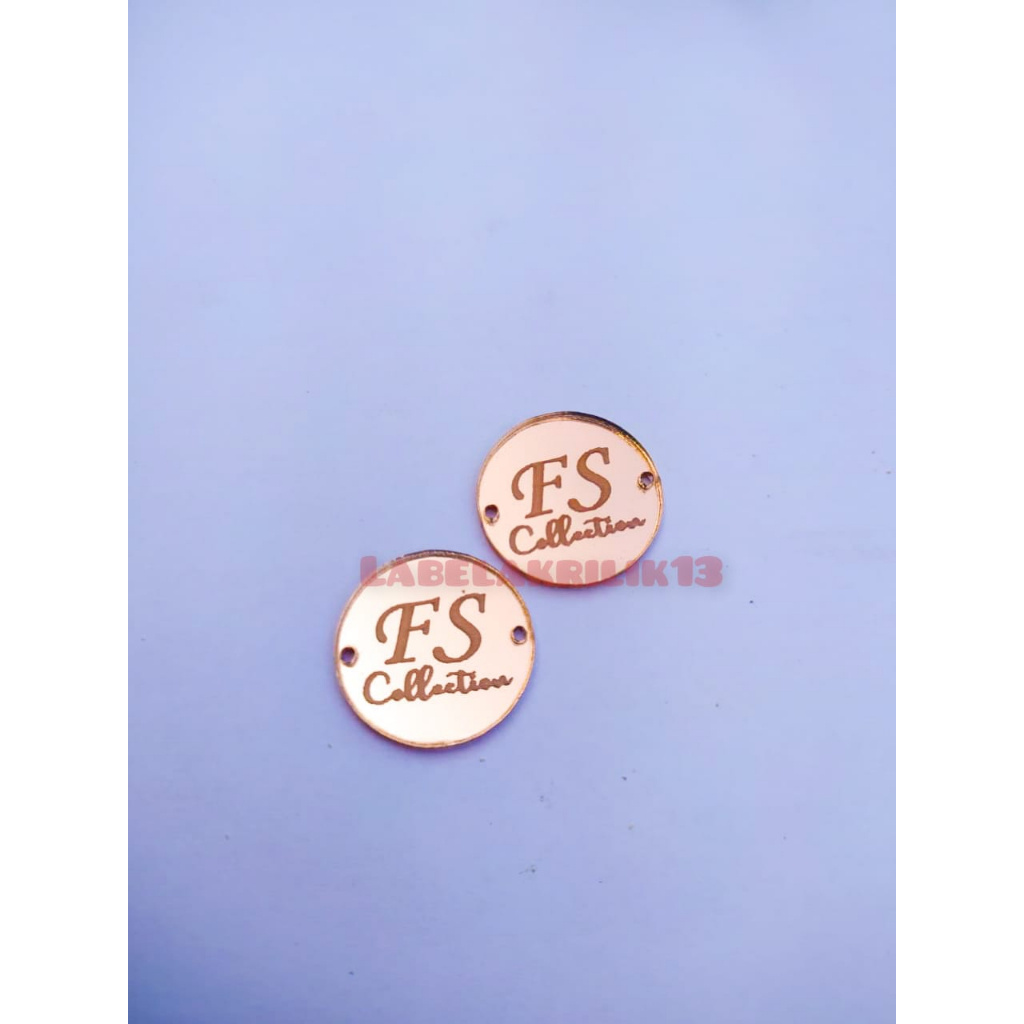 

label akrilik bentuk bulat grafir