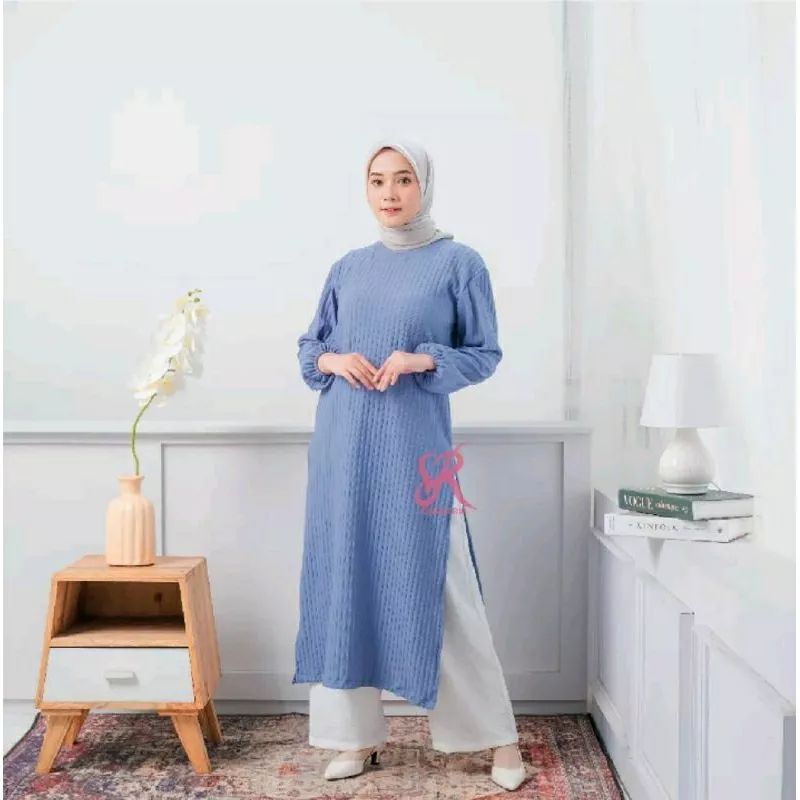 LONG TUNIK HORNET KNIT//TUNIK WANITA KNIT//LONG TUNIK