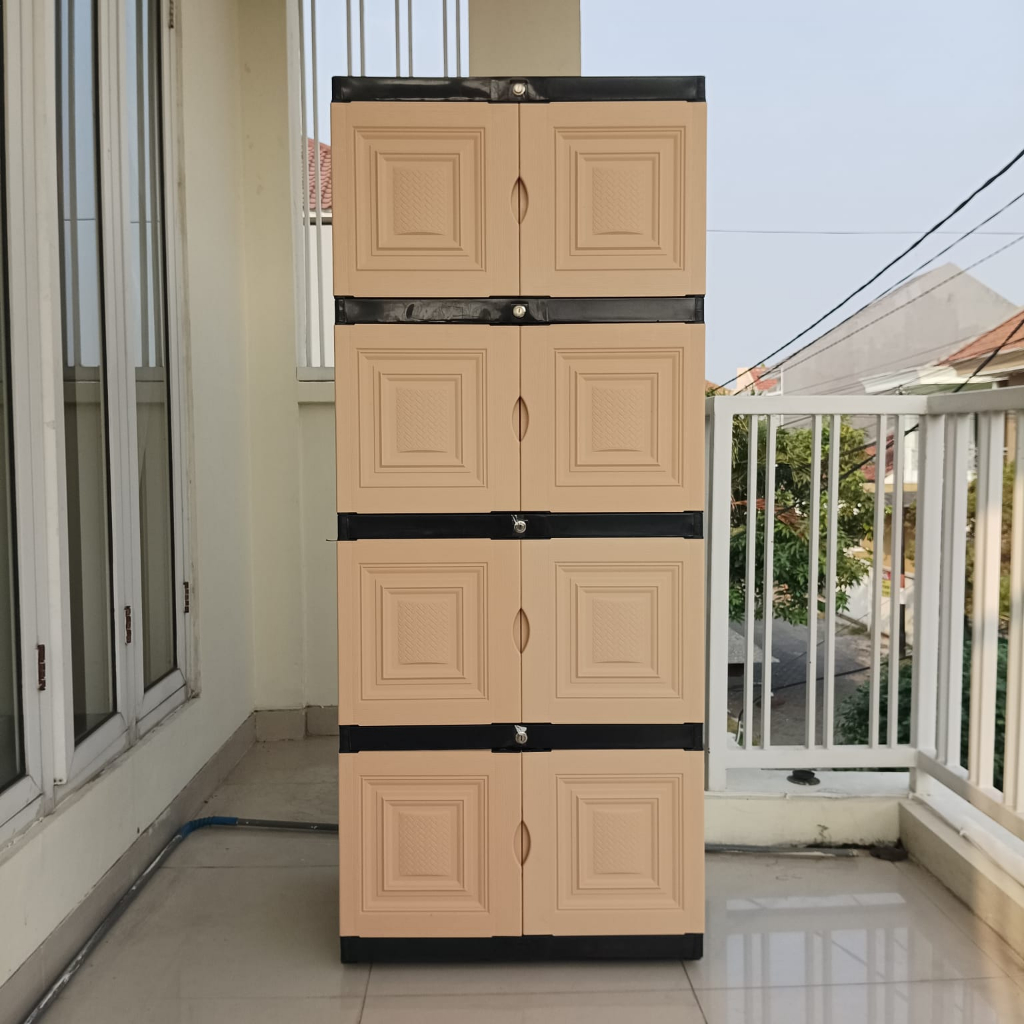 Lemari Plastik Full Rak 4 Susun | 9004