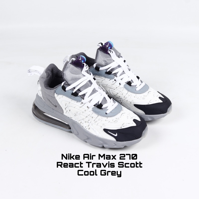 Sneakers Nike Air Max 270 React Travis Scott Cool Grey