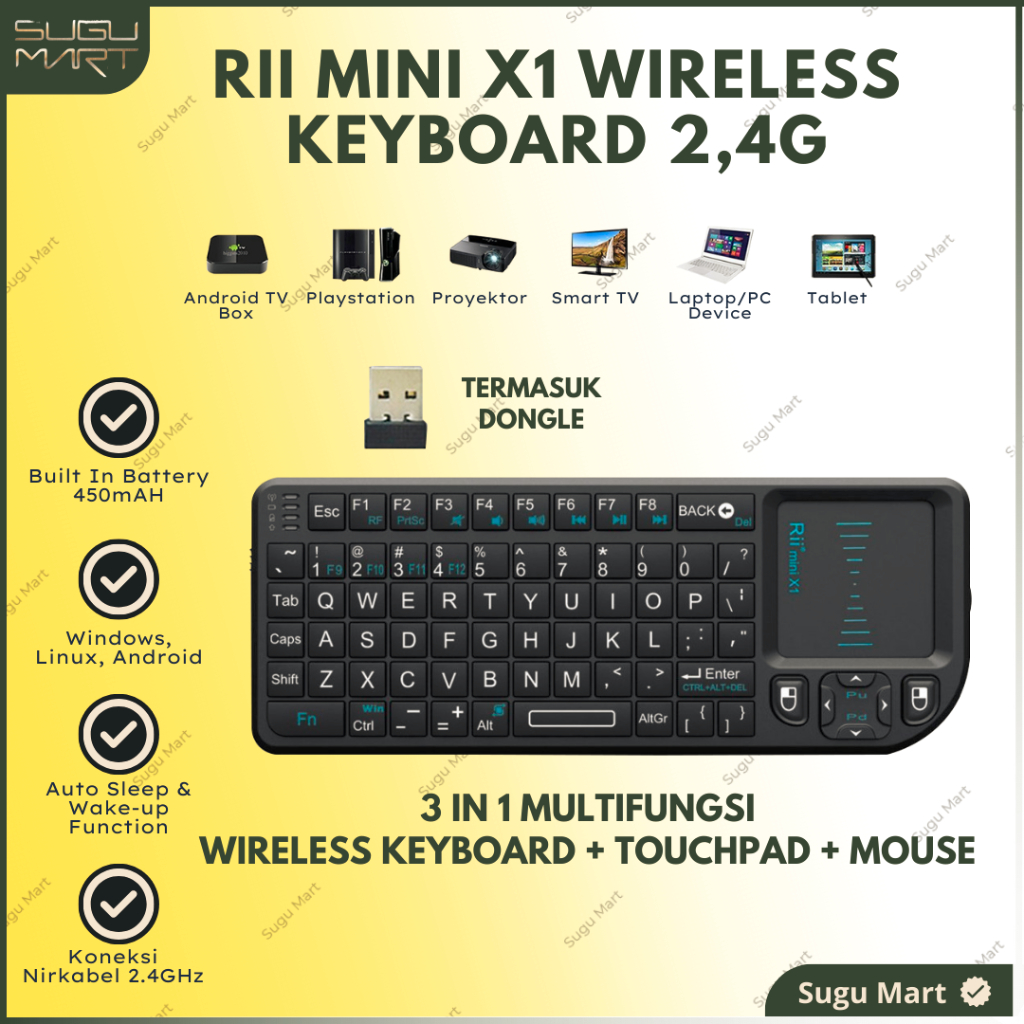 Rii Mini X1 Keyboard Wireless 2.4G Mini keyboard wireless keyboard usb keyboard mini