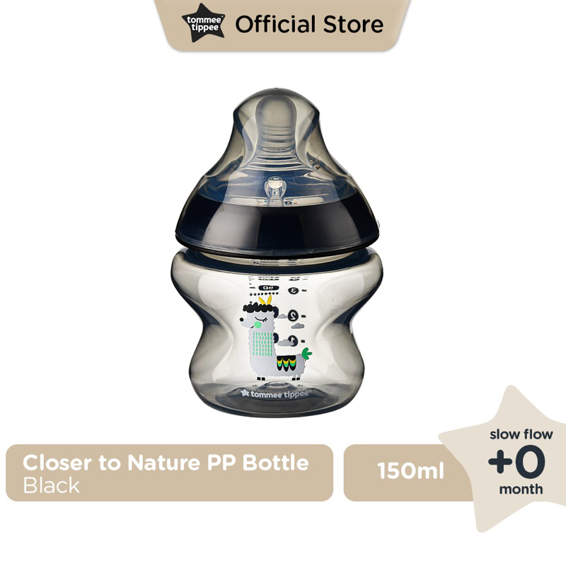 Tommee Tippee - TommeeTippee Botol PP Close to Nature Black 150ML/4oz - Botol Susu Bayi
