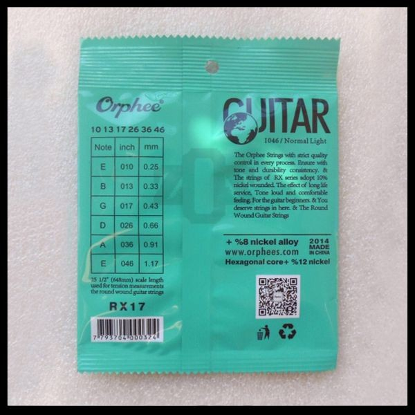 Senar Gitar Electric Guitar Orphee RX17 Original Size 10