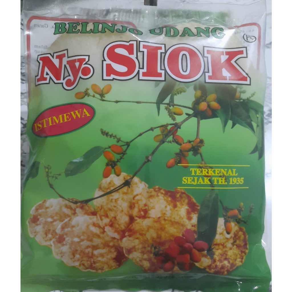 

Emping blinjo Belinjo udang Ny Siok Blinjo Udang Manis Besar 200 gram,mlinjo undang manis nyonya siok