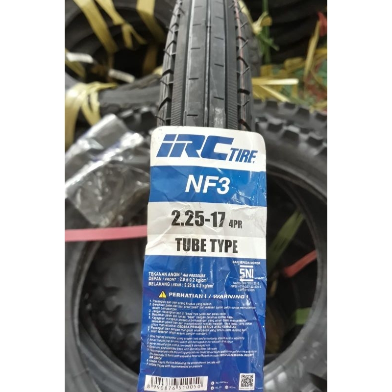 BAN LUAR 225-17 IRC NF3 TUBETYPE TT 225 ring 17 batik lurus klasik Astrea