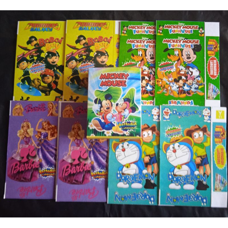 

mainan kotak kado kosongan isi 250pcs motif carton ukuran 7x9cm