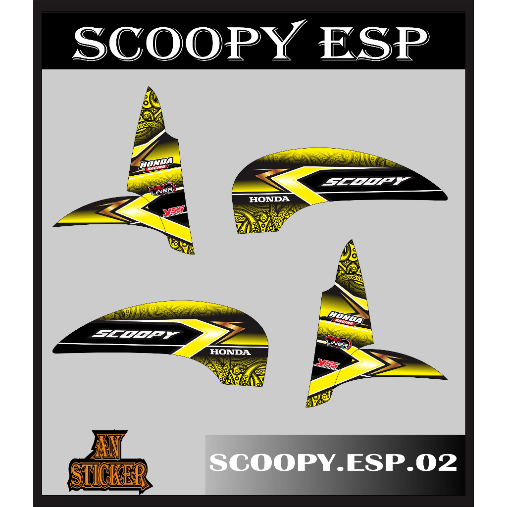 Striping Sticker SCOOPY 2013 - 2015 List variasi honda Scoopy code 02