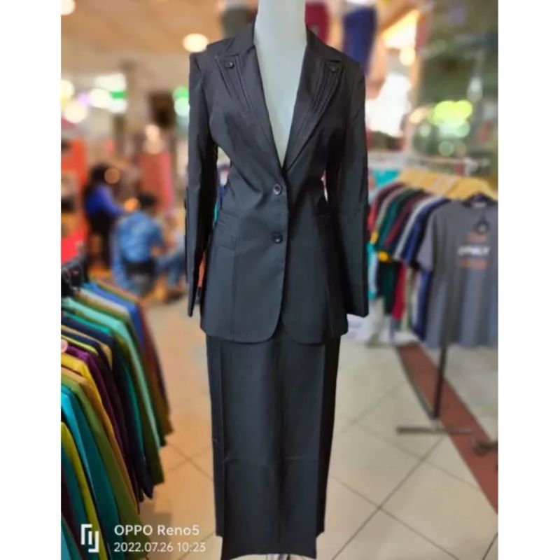 setelan jas guru wanita / set jas rok panjang / setelan blazer guru wanita terbaru