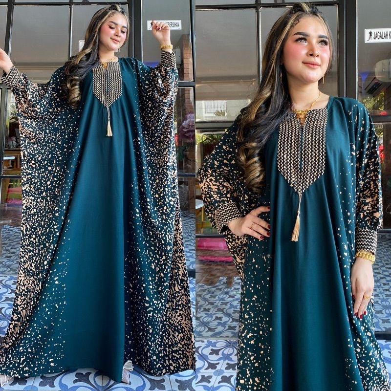 Gamis Pesta Mewah Elegan - Kaftan Jumbo Busui Gamis Busui
