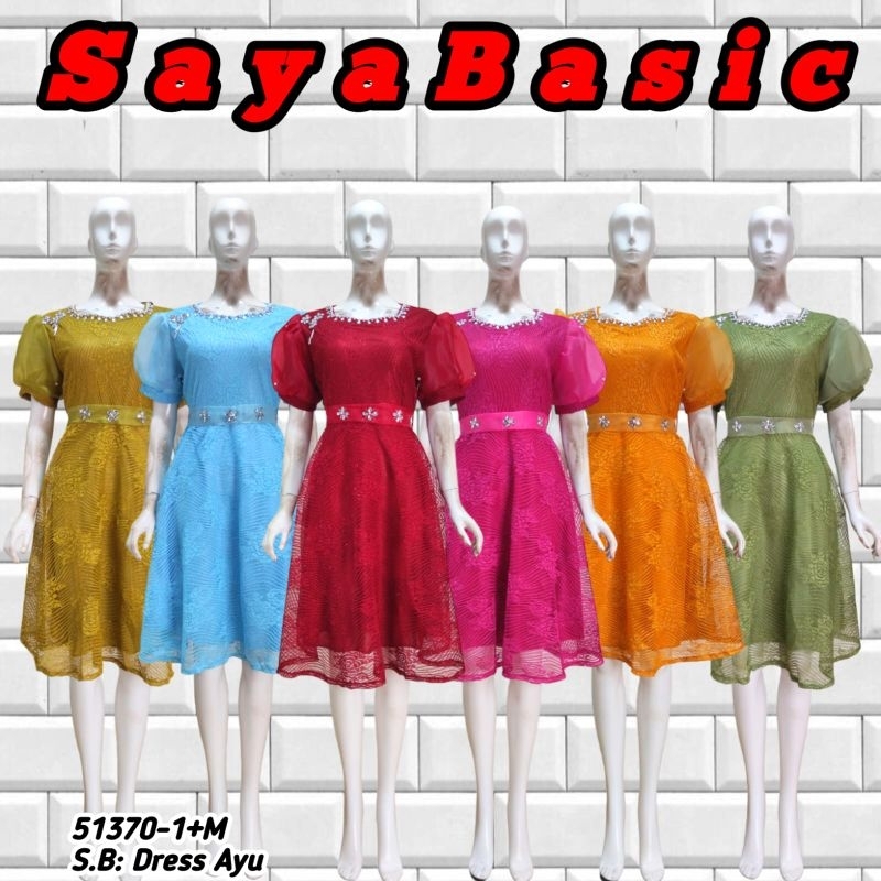 DRESS AYU SAYA BASIC [ HARGA YANG TERTERA SUDAH HARGA GROSIR DAPAT 6 PCS