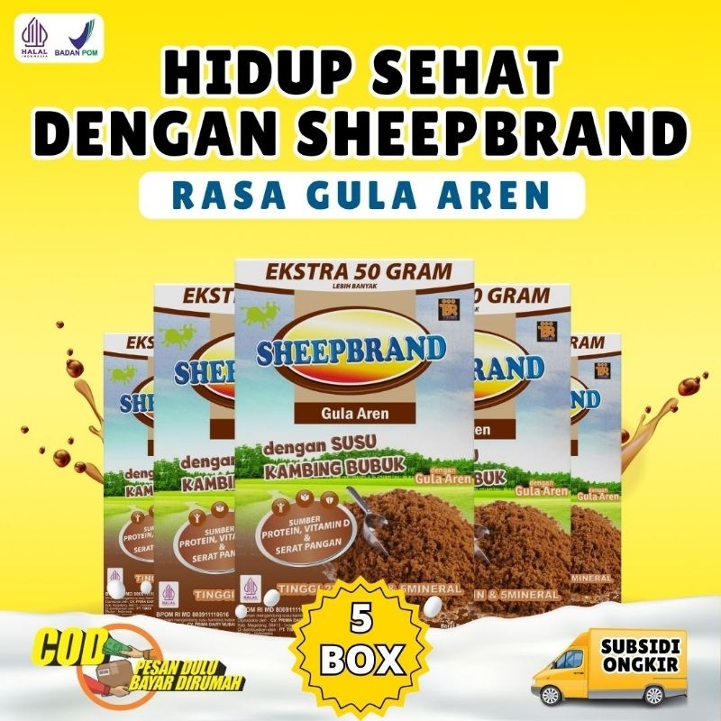 

5 BOX SHEEPBRAND PLUS AREN SUSU KAMBING ETAWA BUBUK ORIGINAL PLUS MADU MURAH ATASI NYERI LUTUT TULANG SENDI ASAM URAT BATUK MENAHUN ASMA PARU-PARU