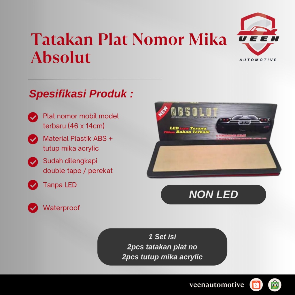 Tatakan Dudukan Plat Nomor Mika Absolut (Model Izy) TATAKAN PLAT NOMOR MIKA | TATAKAN PLAT MOMOR MOB