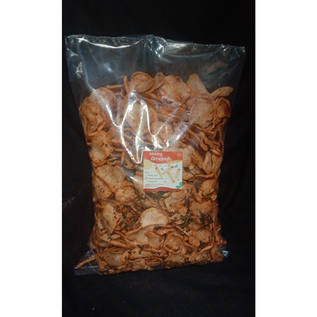 

Basreng Pedas Daun Jeruk - 800 Gram