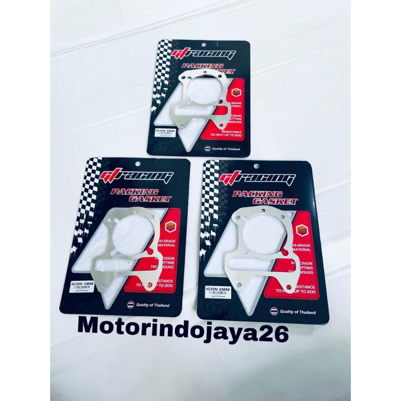 paking blok mesin almunium paking stroke Beat lama beat karbu 1mm 2mm & 3mm GF racing