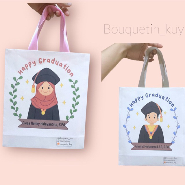 

(PRE ORDER) Tas Paperbag untuk bungkus souvenir wedding bisa dengan tulisan atau polos