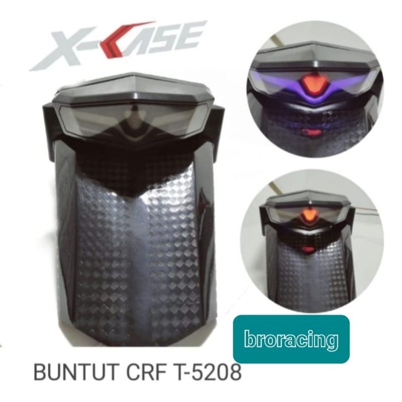SPAKBOR BELAKANG CRF 150 LAMPU NEON PLUS SEN