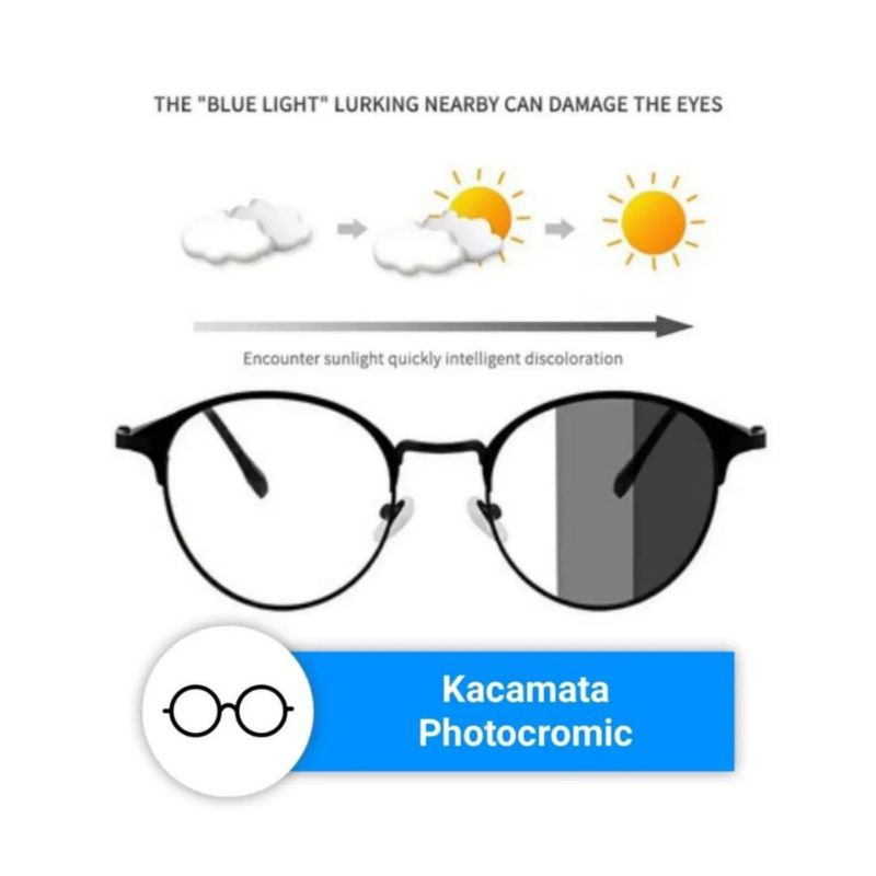 A1361 - Kacamata Photocromic Anti Radiasi 2In1