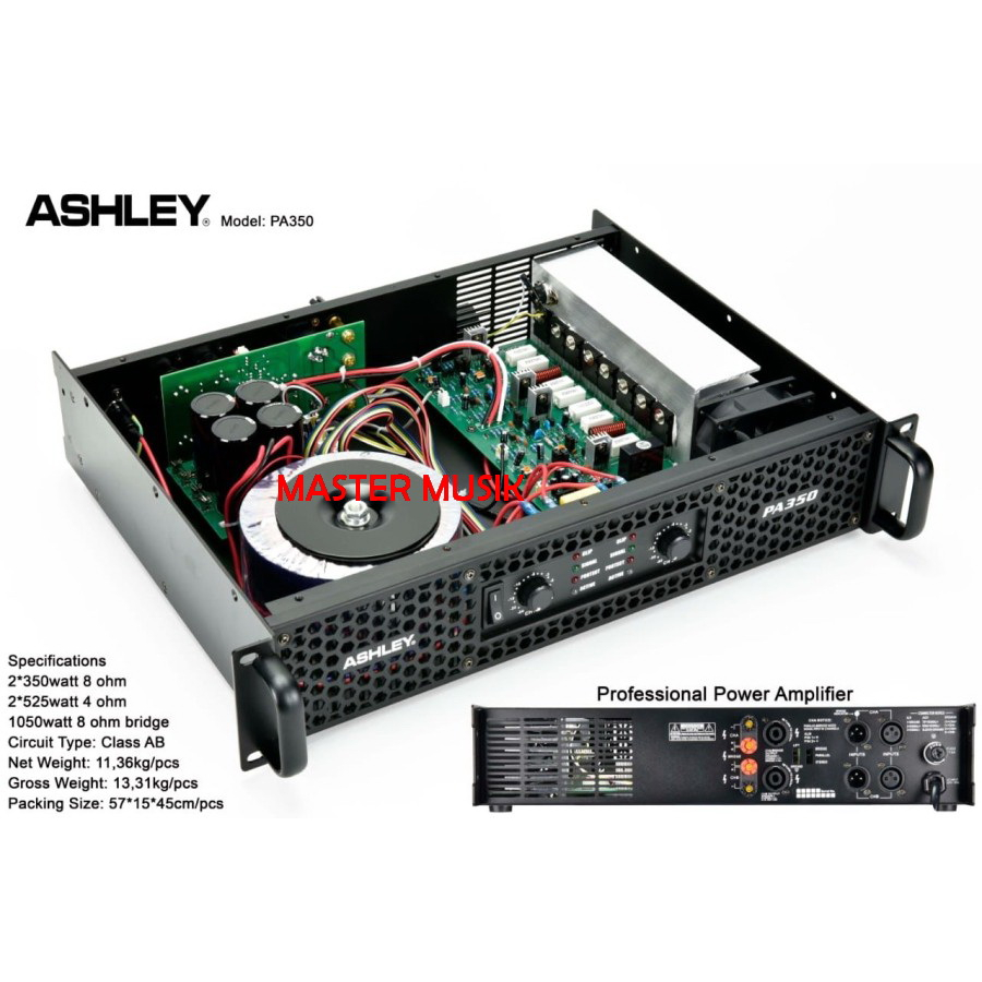 power amplifier profesional ashley pa350 1050 watt class AB