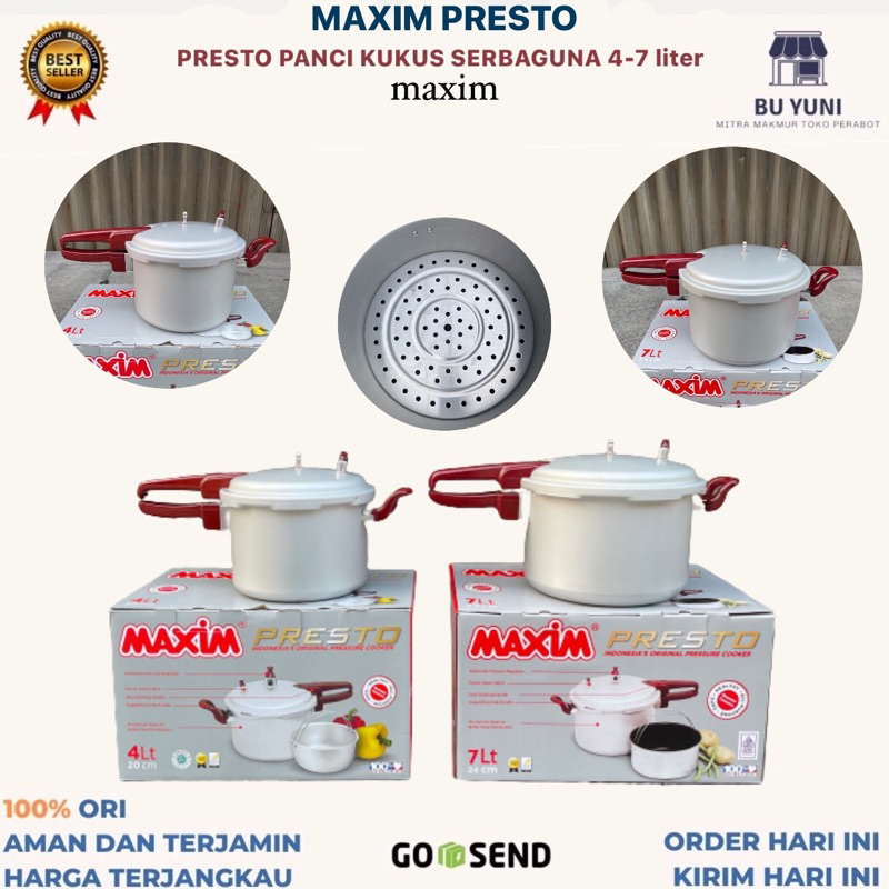 SALE MAXIM PRESTO 4 - 7 - 12 LITER PANCI PRESTO KUKUS PANCI SERBAGUNA MAXIM