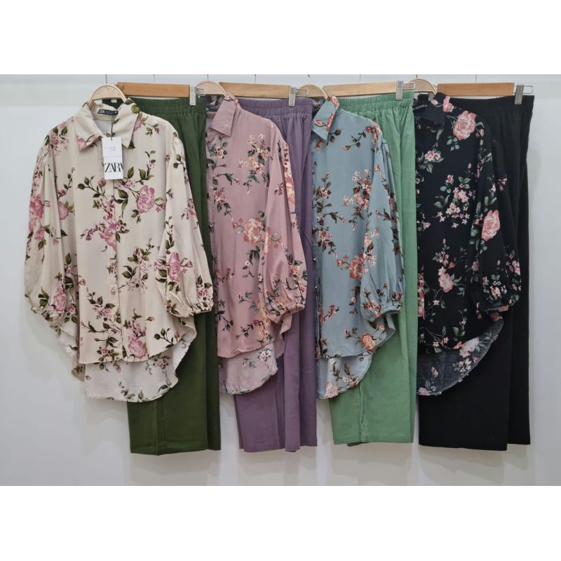 Zara Andini//Setelan ZARA//setelan wanita//baju setelan//Setcel//Setelan celana//One set//Setelan