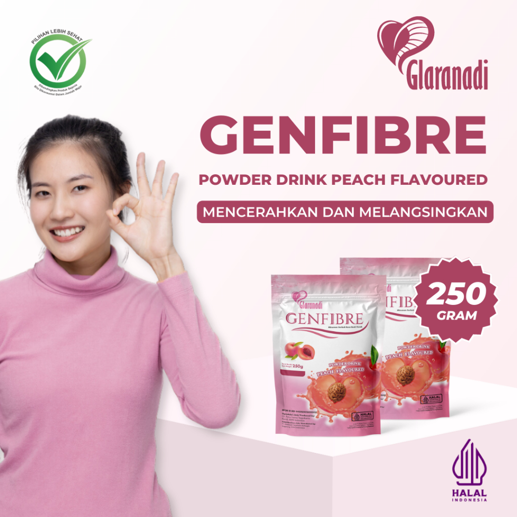 GLARANADI BPOM Minuman Kolagen Fiber Genfibre 250g Mencerahkan Melangsingkan Detoks Fibre Detox Minuman Collagen Drink