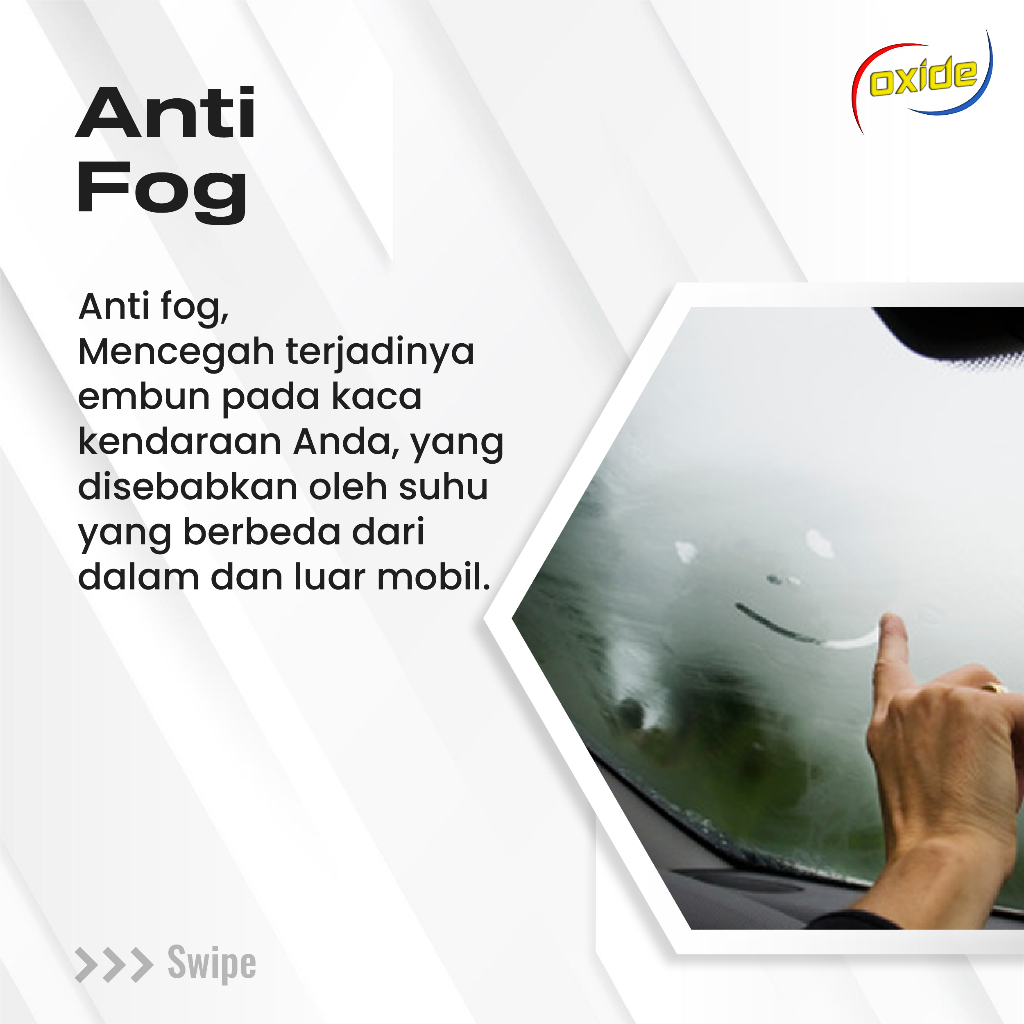Oxide Glass Cleaner/Pembersih Kaca Mobil Anti Fog 250 Ml Image 3