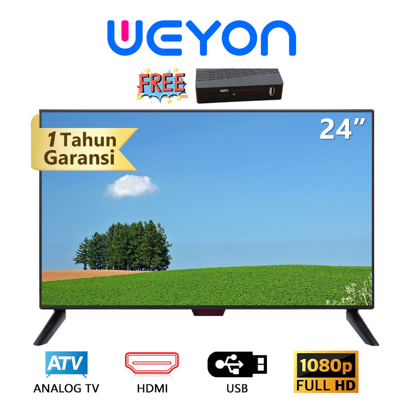 Weyon 24 Inch Smart TV With STB TV LED Murah Televisi