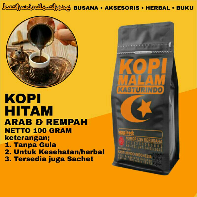 

Kopi Hitam Arab Rempah Jahe isi 50 Gram Tanpa Gula