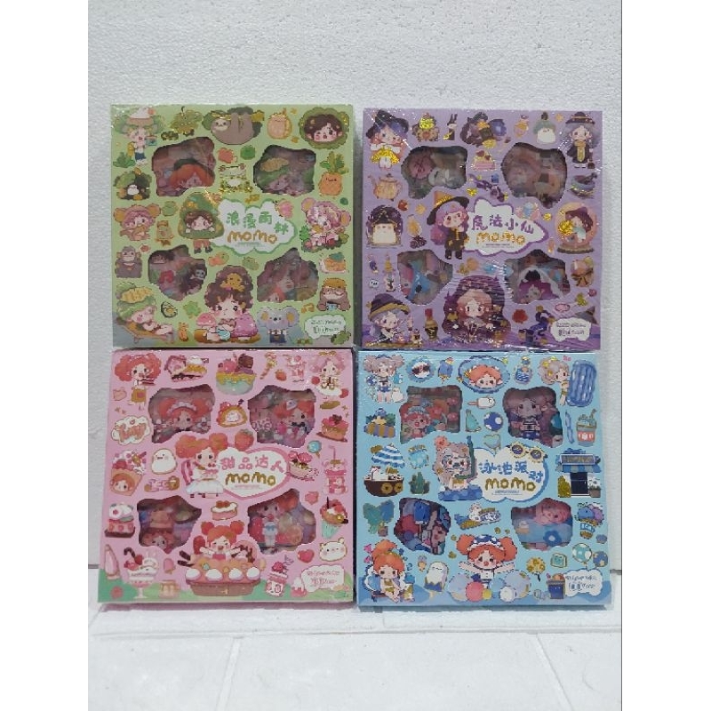 

STIKER 100 PCS MOMO CUTE / STIKER MOMO KEMASAN BOX / STIKER KOREA VIRAL