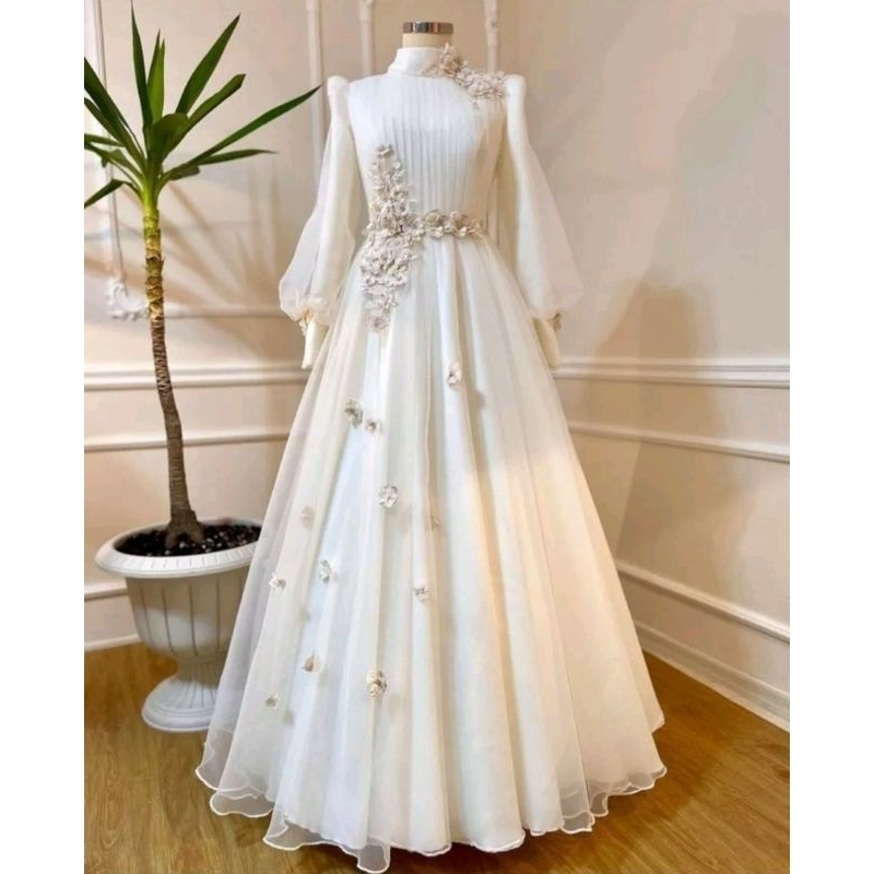 Special request gamis pengantin / dress muslimah turki