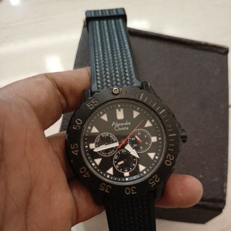 jam tangan Original AC Alexandre Christie chronograph preloved second bekas