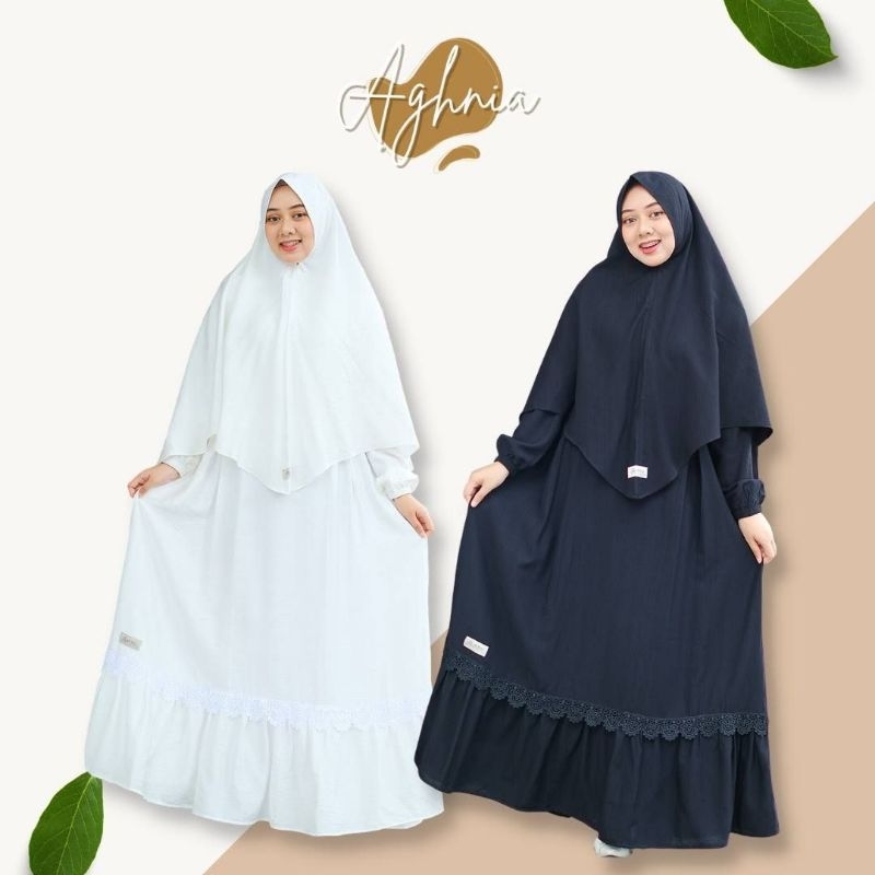 MURAH AGHNIA WHITE SERIES ARRIN GAMIS ANAK BALITA REMAJA CEWEK COUPLE PUTIH HITAM