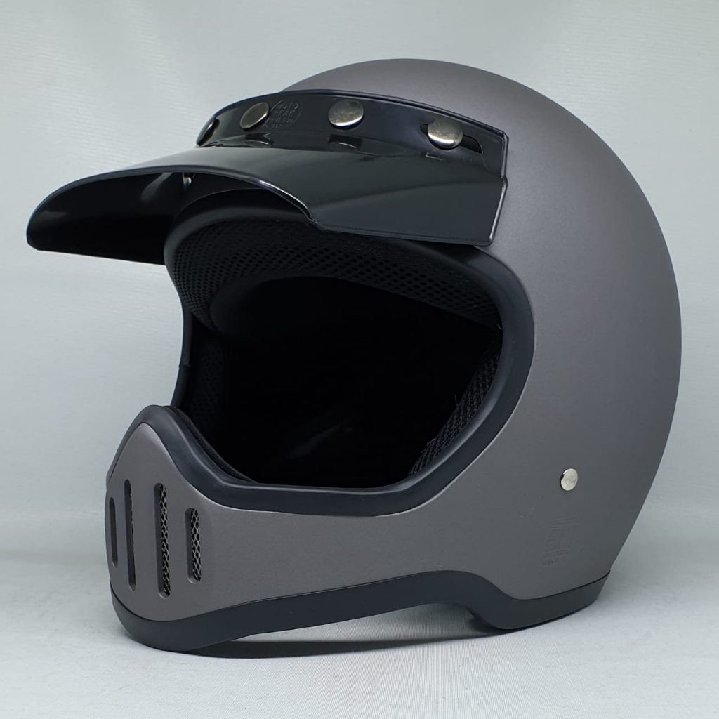 Helm Cafe Racer Cakil Premium Helm Fullface FREE Extra Cheekpad Busa pipi FINO CAKIL
