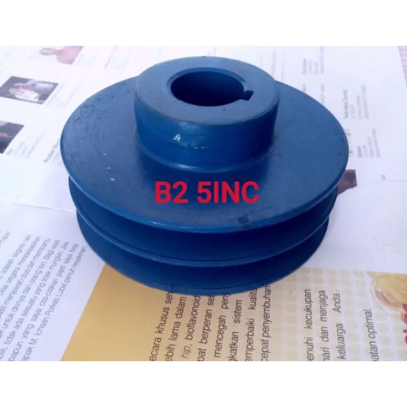 puli besi cor B2 x 5" x as 48mm / as 28mm / as 25mm / as 1 ichi / as 32mm / as 30mm / as 38mm pully 